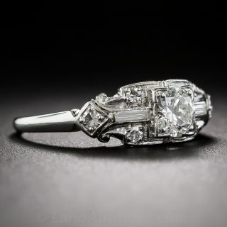 .40 Carat Platinum and Diamond Vintage Engagement Ring