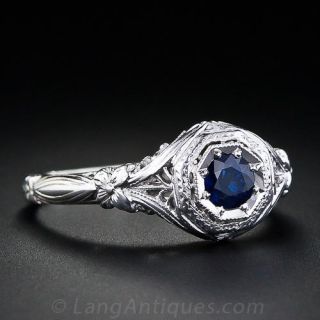 .40 Carat Sapphire Filigree Ring