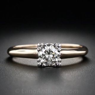 .40 Carat Two-Tone Diamond Solitare Ring