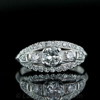 .40 Carat Vintage Diamond Engagement Ring Main View