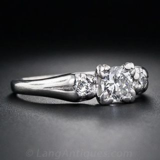 .40 Carat Vintage Platinum and Diamond Engagement Ring