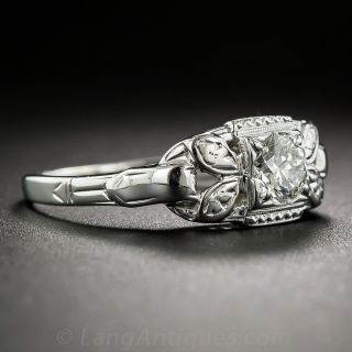 .41 Carat Art Deco Diamond Engagement Ring