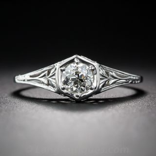.41  Carat Diamond Art Deco Solitaire Engagement Ring