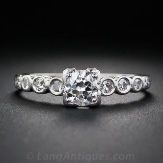 .42 Carat Art Deco Diamond Engagement Ring