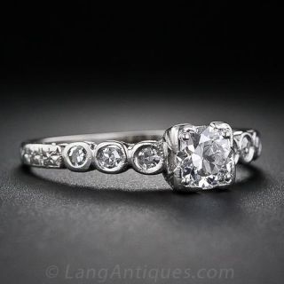 .42 Carat Art Deco Diamond Engagement Ring