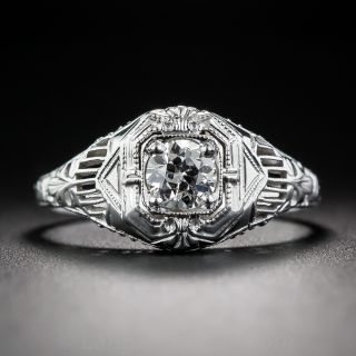 .42 Carat Art Deco Diamond Solitaire Ring
