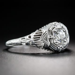 .42 Carat Art Deco Diamond Solitaire Ring