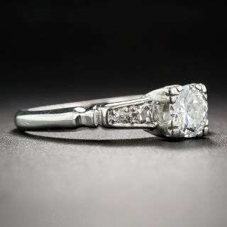 .42 Carat Diamond and Platinum Art Deco Engagement Ring