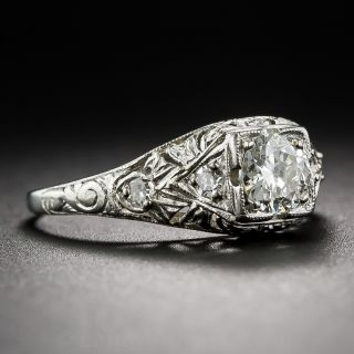 .42 Carat Diamond Platinum Art Deco Engagement Ring