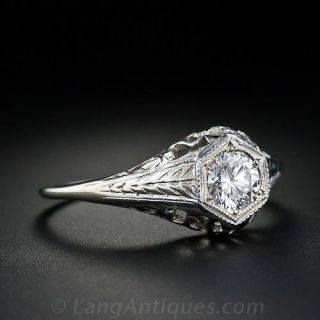 .43 Carat Filigree Diamond Engagement Ring