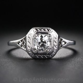 .43 Carat Vintage Diamond Solitaire Engagement Ring
