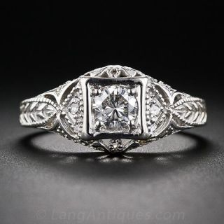 .44 Carat Diamond Art Deco Style Engagement Ring