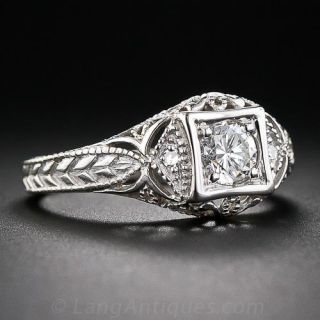 .44 Carat Diamond Art Deco Style Engagement Ring