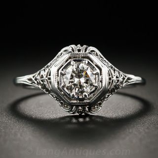 .44 Carat Filigree Diamond Ring