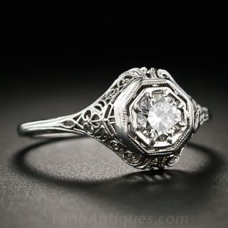 .44 Carat Filigree Diamond Ring