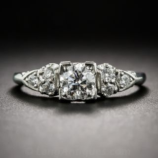 .44 Carat Platinum and Diamond Engagement Ring by Granat Bros.