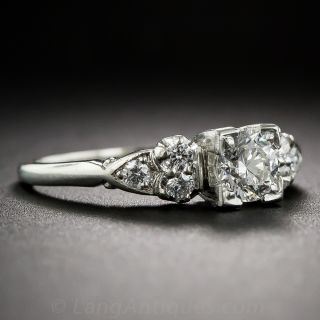 .44 Carat Platinum and Diamond Engagement Ring by Granat Bros.