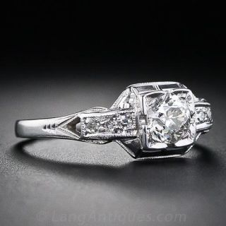 .45 Carat Art Deco Diamond Engagement Ring