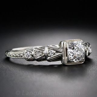 .45 Carat Art Deco Diamond Engagement Ring