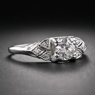 .45 Carat Art Deco Diamond Engagement Ring