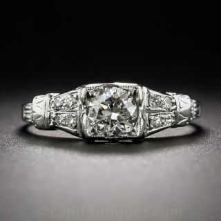 .45 Carat Art Deco Diamond Engagement Ring