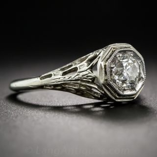.45 Carat Art Deco Diamond Engagement Ring