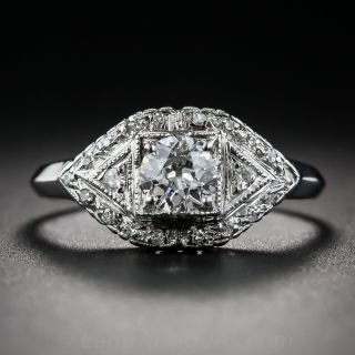 .45 Carat Diamond and Platinum Art Deco Engagement Ring