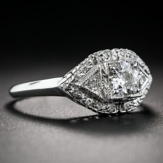 .45 Carat Diamond and Platinum Art Deco Engagement Ring