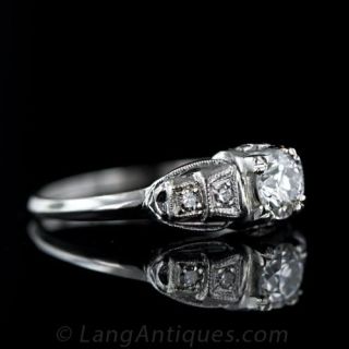 .45 Carat Diamond Deco Engagement Ring