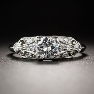 .45 Carat Diamond Platinum Art Deco Engagement Ring