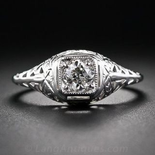 .45 Carat Diamond Vintage Engagement Ring