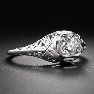 .45 Carat Diamond Vintage Engagement Ring