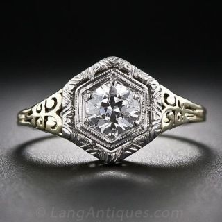.45 Carat Diamond Vintage Solitaire Engagement Ring
