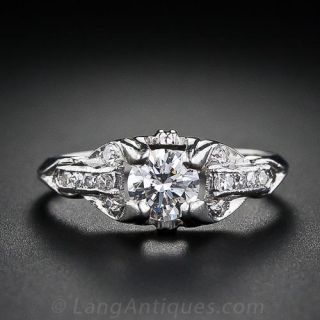 .45 Carat  Estate Diamond Engagement RIng