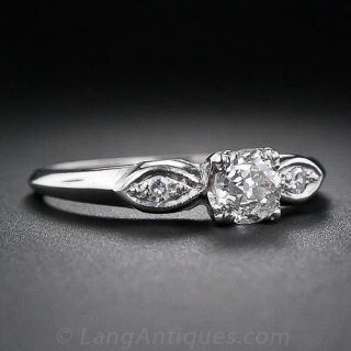 .45 Carat Late Art Deco Diamond Engagement Ring