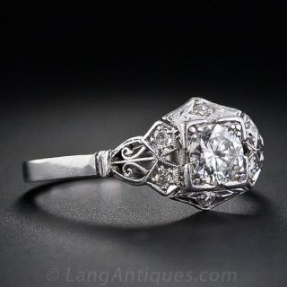 .45 Carat Late Art Deco Diamond Ring