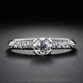 .45 Carat Mid-Century Diamond Engagement Ring