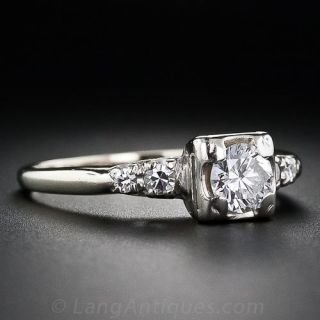  .45 Carat mid-Century Vintage Engagement Ring