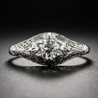 .45 Carat Old European-Cut Diamond and Platinum Ring
