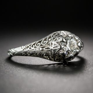 .45 Carat Old European-Cut Diamond and Platinum Ring