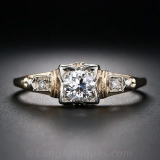 .45 Carat Two-Tone Diamond Engagement Ring