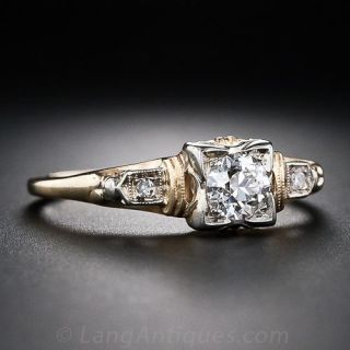 .45 Carat Two-Tone Diamond Engagement Ring