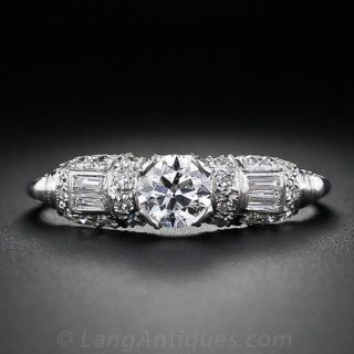 .46 Carat Art Deco Diamond Engagement Ring