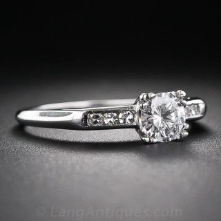 .46 Carat Mid-Century Platinum and Diamond Engagement Ring