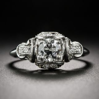 .46 Carat Platinum and Diamond Art Deco Engagement Ring 