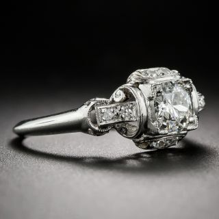 .46 Carat Platinum and Diamond Art Deco Engagement Ring 