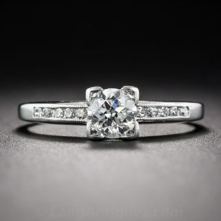 .47 Carat Diamond and Platinum Vintage Engagement Ring - 2