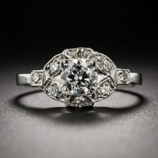 .47 Carat Platinum and Diamond Art Deco Engagement Ring