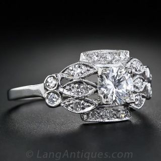 .48 Carat Art Deco Diamond Engagement Ring