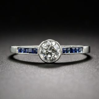 .48 Carat Diamond and Sapphire Engagement Ring